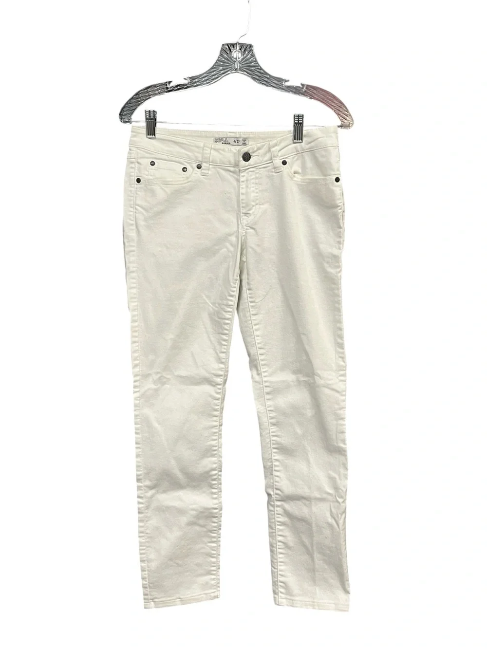 prAna White Ankle Skinny Jeans Women’s Size 4 27 Organic Cotton Stretch Denim